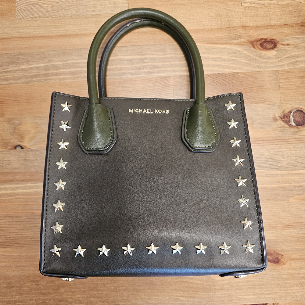 Michael Kors Olive Green Star-Studded Women's Bag